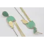 Pendientes perno gota, colgantes semi ovalo esmalt