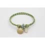 Pulsera nudo corredizo de driza verde y turquesa c