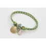 Pulsera nudo corredizo de driza verde y turquesa c