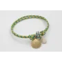 Pulsera nudo corredizo de driza verde y turquesa c