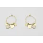 Pendientes aro pequeño dorado mate dagas cremas y