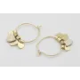 Pendientes aro pequeño dorado mate dagas cremas y