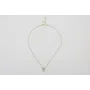 Collar cadena cordón dorada mate con daga turquesa
