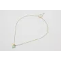 Collar cadena cordón dorada mate con daga turquesa