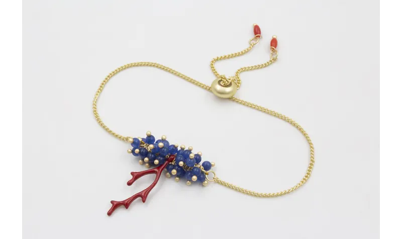 Pulsera regulable cadena eslabón plano dorado mate