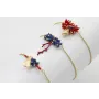 Pulsera regulable cadena eslabón plano dorado mate