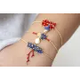 Pulsera regulable cadena eslabón plano dorado mate