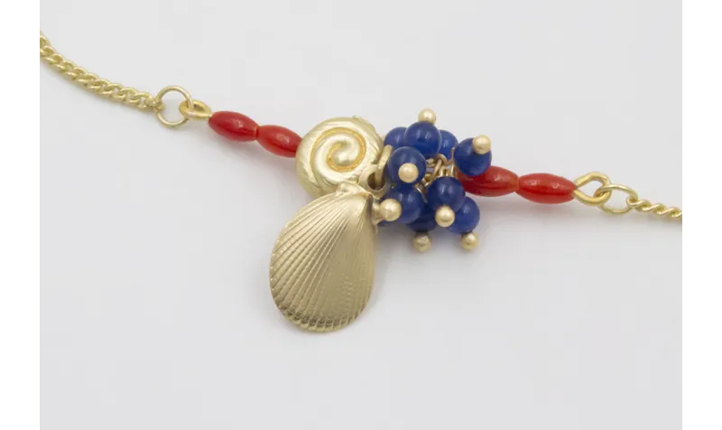 Pulsera regulable cadena eslabón plano dorado mate