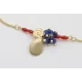 Pulsera regulable cadena eslabón plano dorado mate