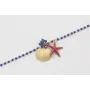 Pulsera cadena miyuki azulona con colgante concha,