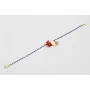 Pulsera cadena miyuki azulona con colgante pez,gam