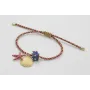 Pulsera de driza rojiza y rosa con concha, estrell