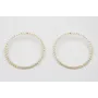 Pendientes maxi aro dorado con perlas naturles cos