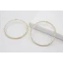 Pendientes maxi aro dorado con perlas naturles cos