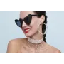 Pendientes maxi aro dorado con perlas naturles cos