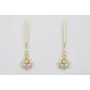 Pendientes listón dorado mate con entrepieza y bur