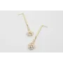 Pendientes listón dorado mate con entrepieza y bur