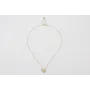 Collar cadena eslabón plano con perla intercalada 