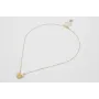 Collar cadena eslabón plano con perla intercalada 