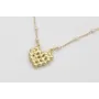 Collar cadena eslabón plano con perla intercalada 