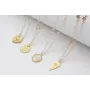 Collar cadena eslabón plano con perla intercalada 