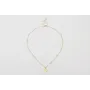 Collar cadena eslabón corazón con perla intercalad