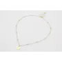 Collar cadena eslabón corazón con perla intercalad