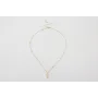 Collar cadena eslabón estrella con perla intercala