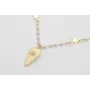 Collar cadena eslabón estrella con perla intercala