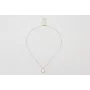 Collar cadena perlas con colgante disco doarado ma