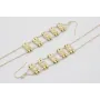 Pendientes gancho con entrepiezas perlas pegadas y