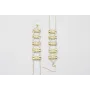 Pendientes gancho con entrepiezas perlas pegadas y