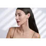 Pendientes gancho con entrepiezas perlas pegadas y