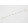 Pulsera cadena eslabón corazón con perla intercala