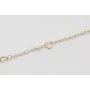Pulsera cadena eslabón corazón con perla intercala