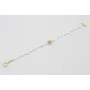 Pulsera cadena eslabón estrella con perla intercal