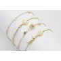 Pulsera cadena eslabón estrella con perla intercal