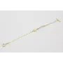 Pulsera cadena eslabón ovalado aplastado con entre