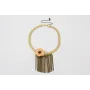 Choker cadena tira plana dorada mate con fleco cad
