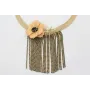 Choker cadena tira plana dorada mate con fleco cad