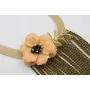 Choker cadena tira plana dorada mate con fleco cad