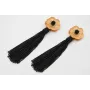 Pendientes flor sobrepuesta esmaltada melocotón, b