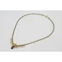 Collar cadena strass negro con gotas doradas mates
