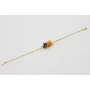 Pulsera cadena eslabón ovalado aplastado dorado am