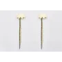 Pendientes perno flor de lotto dorado amte con fle