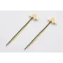 Pendientes perno flor de lotto dorado amte con fle