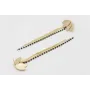 Pendientes perno flor de lotto dorado amte con fle