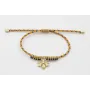 Pulsera de driza naranja y verde con nudo macramé 
