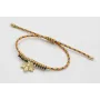 Pulsera de driza naranja y verde con nudo macramé 