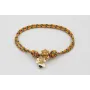Pulsera nudo corredizo de driza naranja y verde co